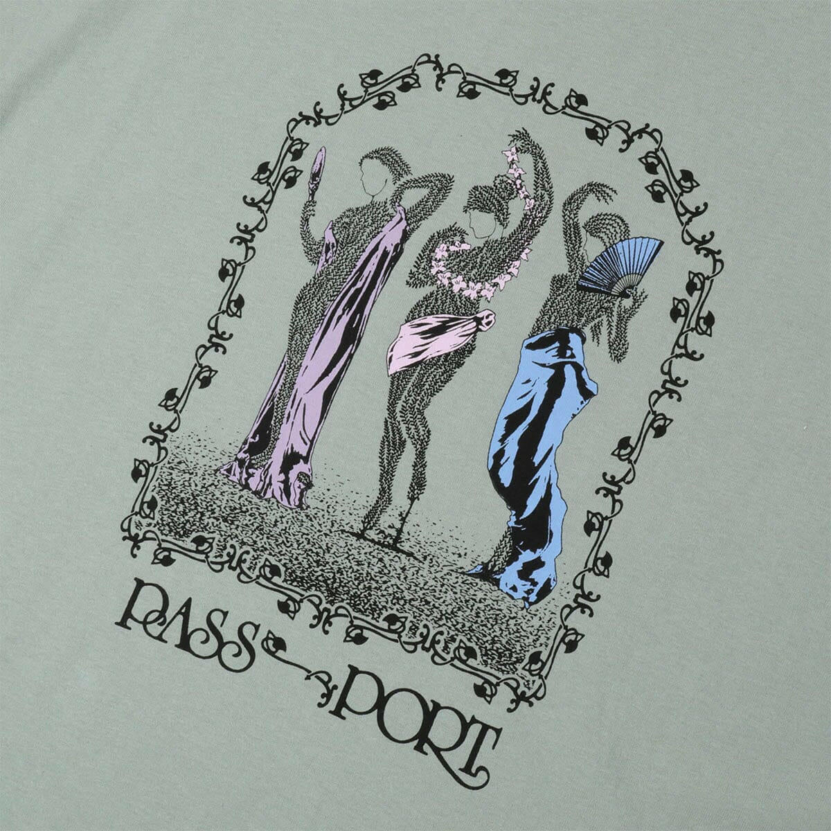 Pass~Port - Stem Sirens Tee Stonewash Green.