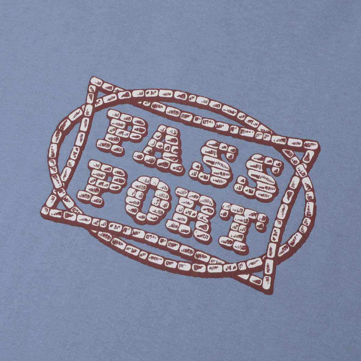 Pass~Port Stone Circle Tee Washed Out Blue Detail