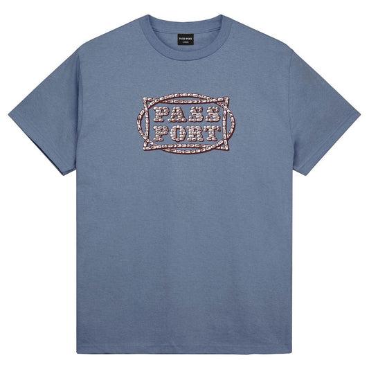 Pass~Port Stone Circle Tee Washed Out Blue