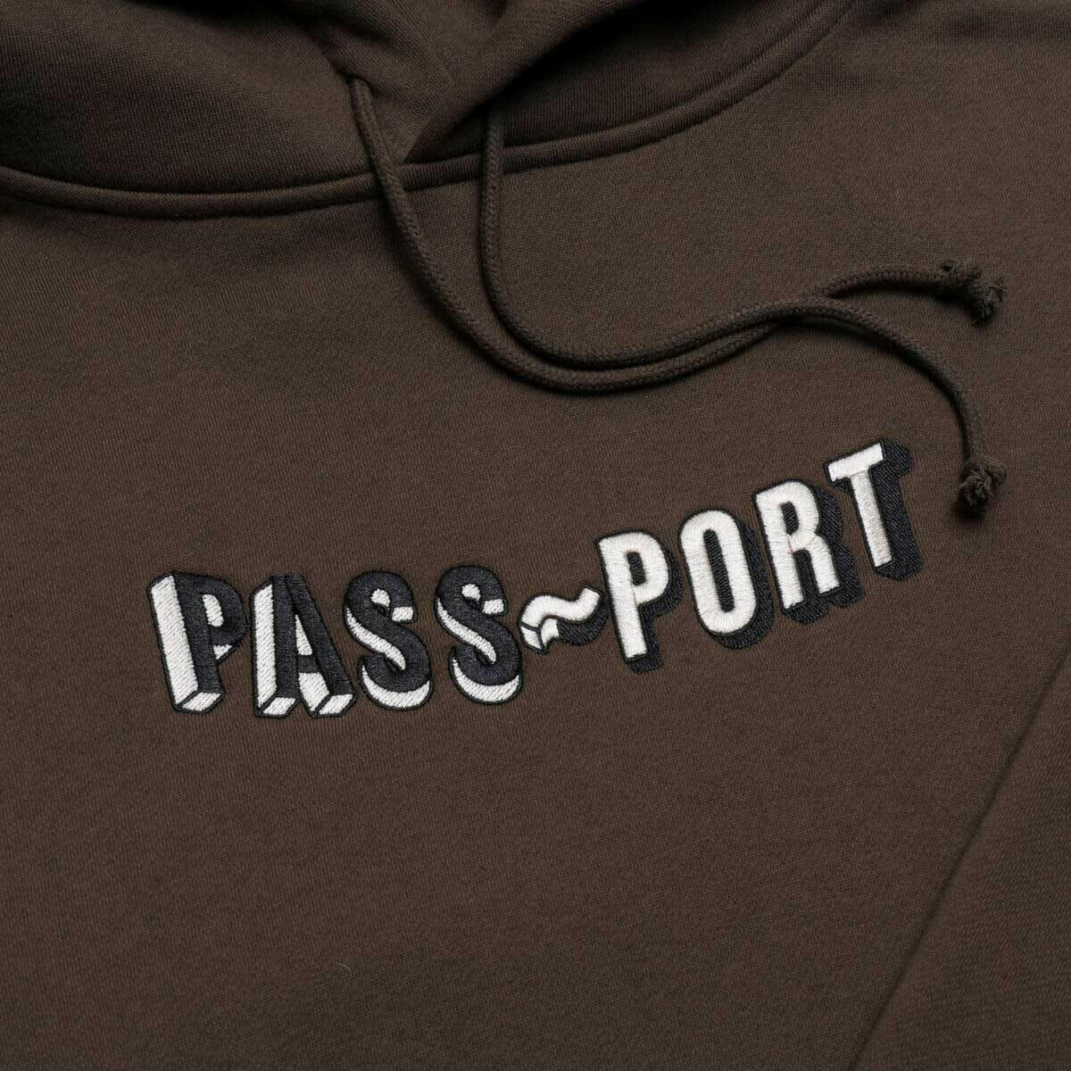 Pass~Port - Sunken Logo Embroidery Hoodie Bark.