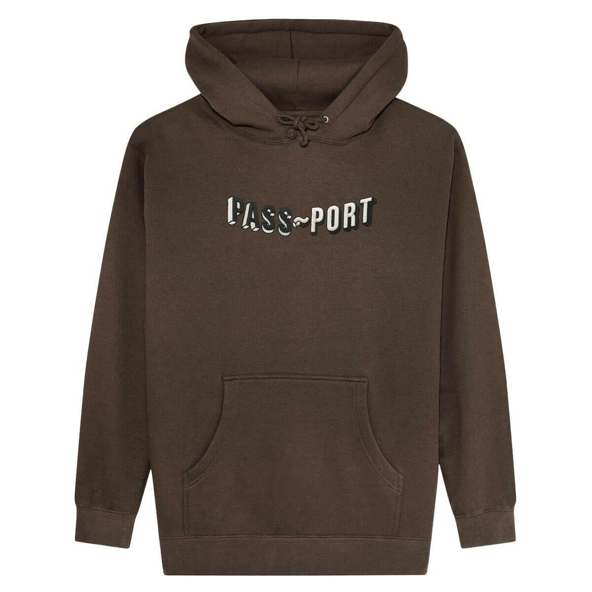 Pass~Port - Sunken Logo Embroidery Hoodie Bark.