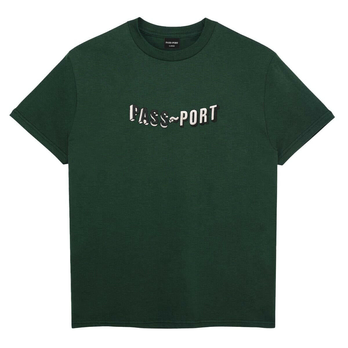 Pass~Port - Sunken Logo Embroidery Tee Forest Green.
