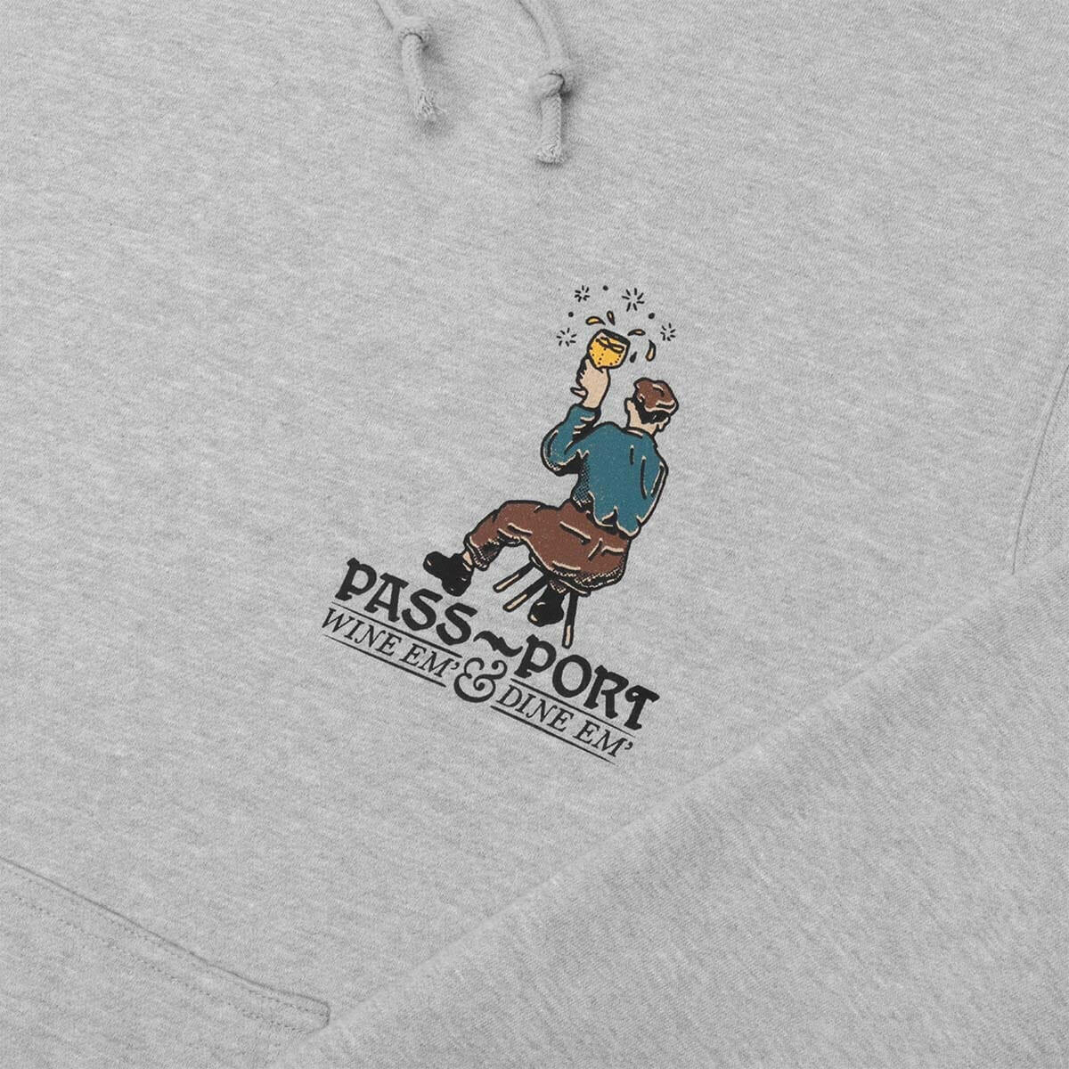 Pass~Port - Wine Em' Hoodie Ash.