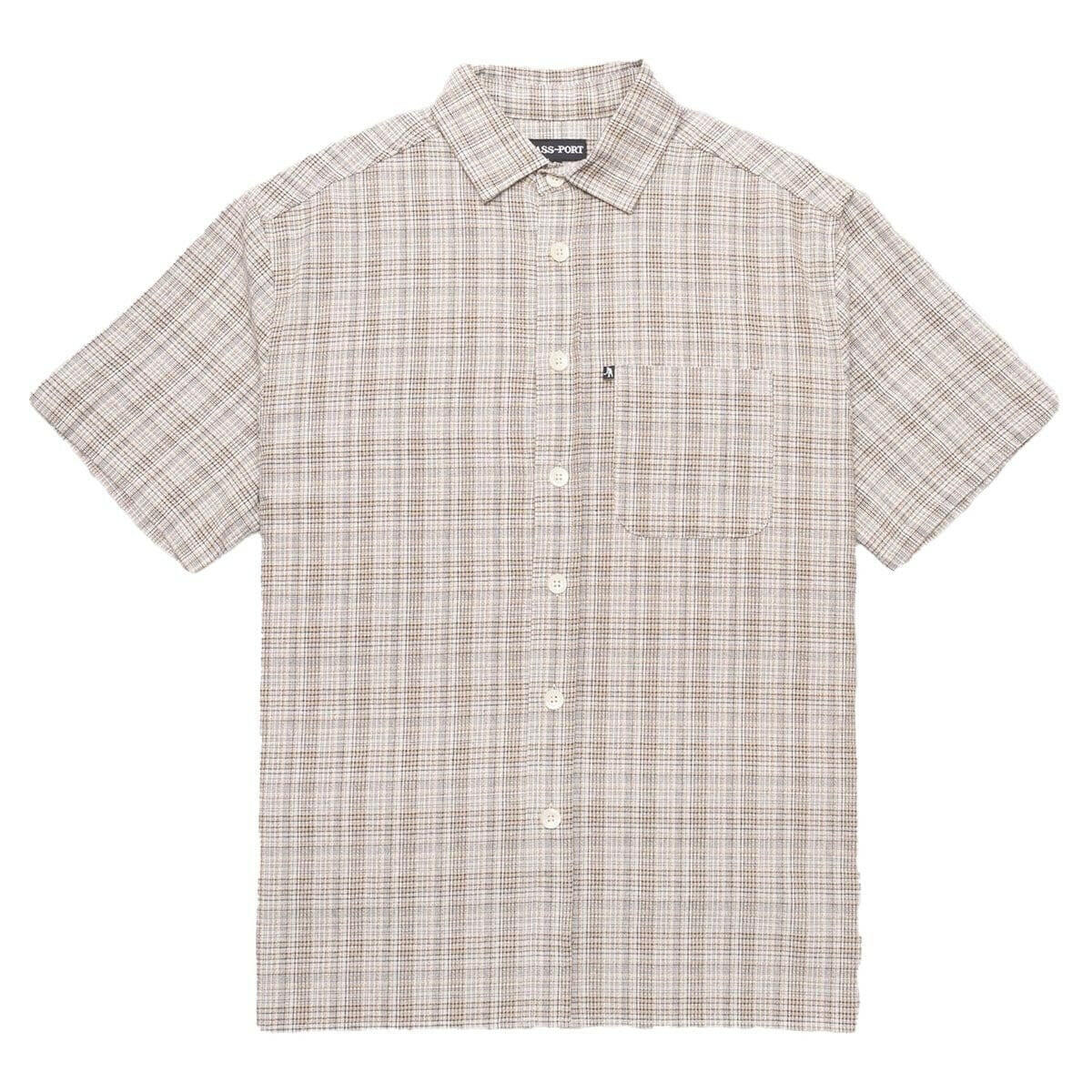Pass~Port - Workers Check Shirt Black/Bronze.