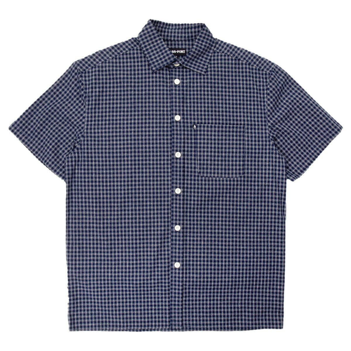Pass~Port - Workers Check Shirt Navy.