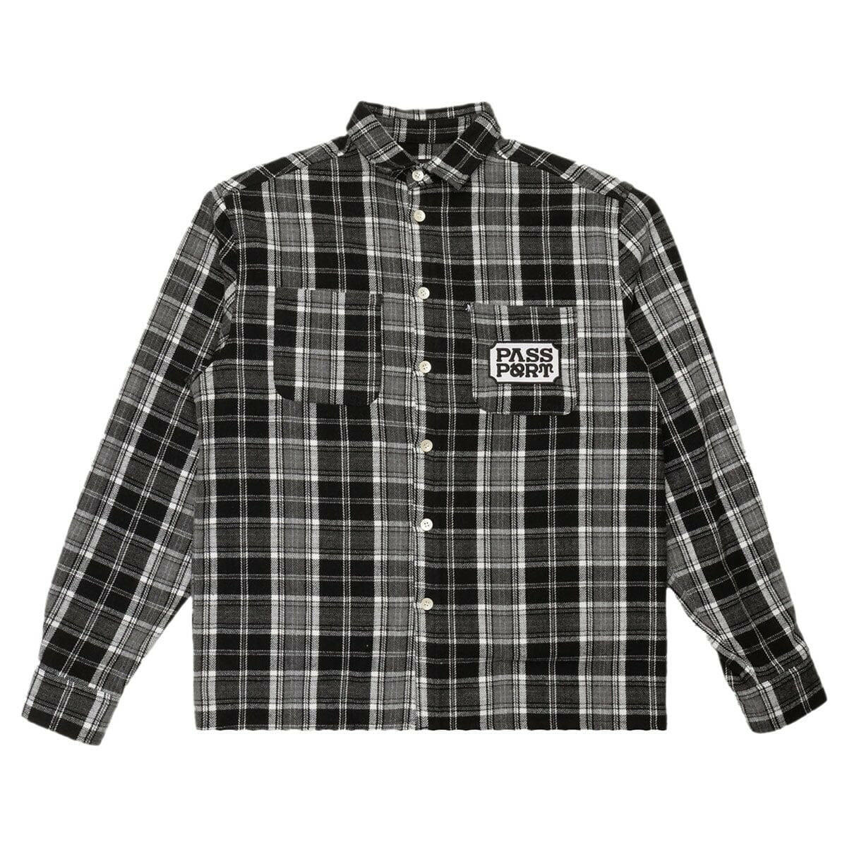 Pass~Port - Yearbook Logo Workers Flannel Black.
