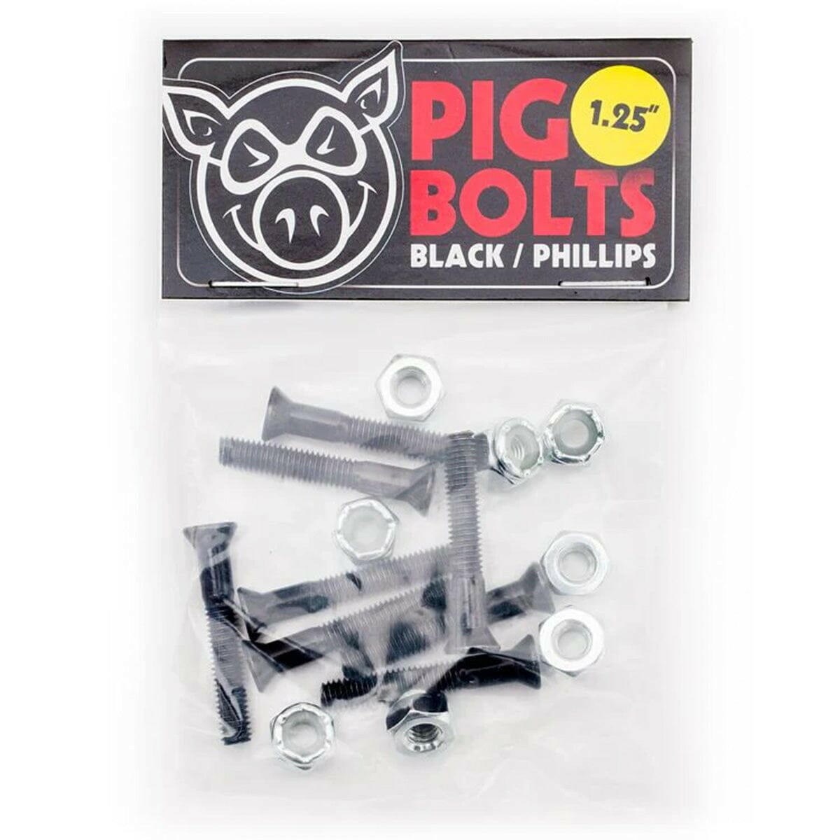 Pig - 1.25 Phillips Bolts Black.