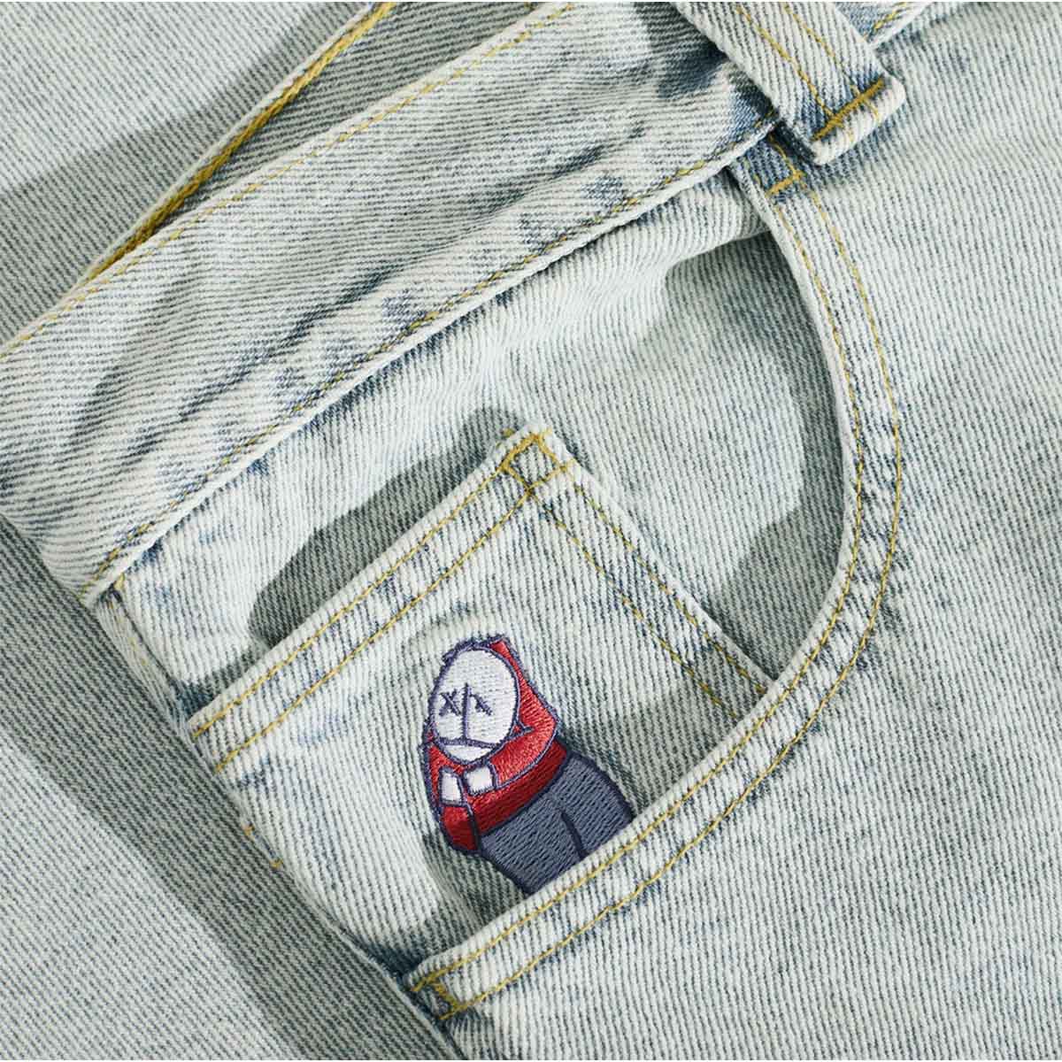 スケートボード polar bigboy OG logo Polar 'Big Boy OG Logo' Jeans (Light Blue) | Cardiff