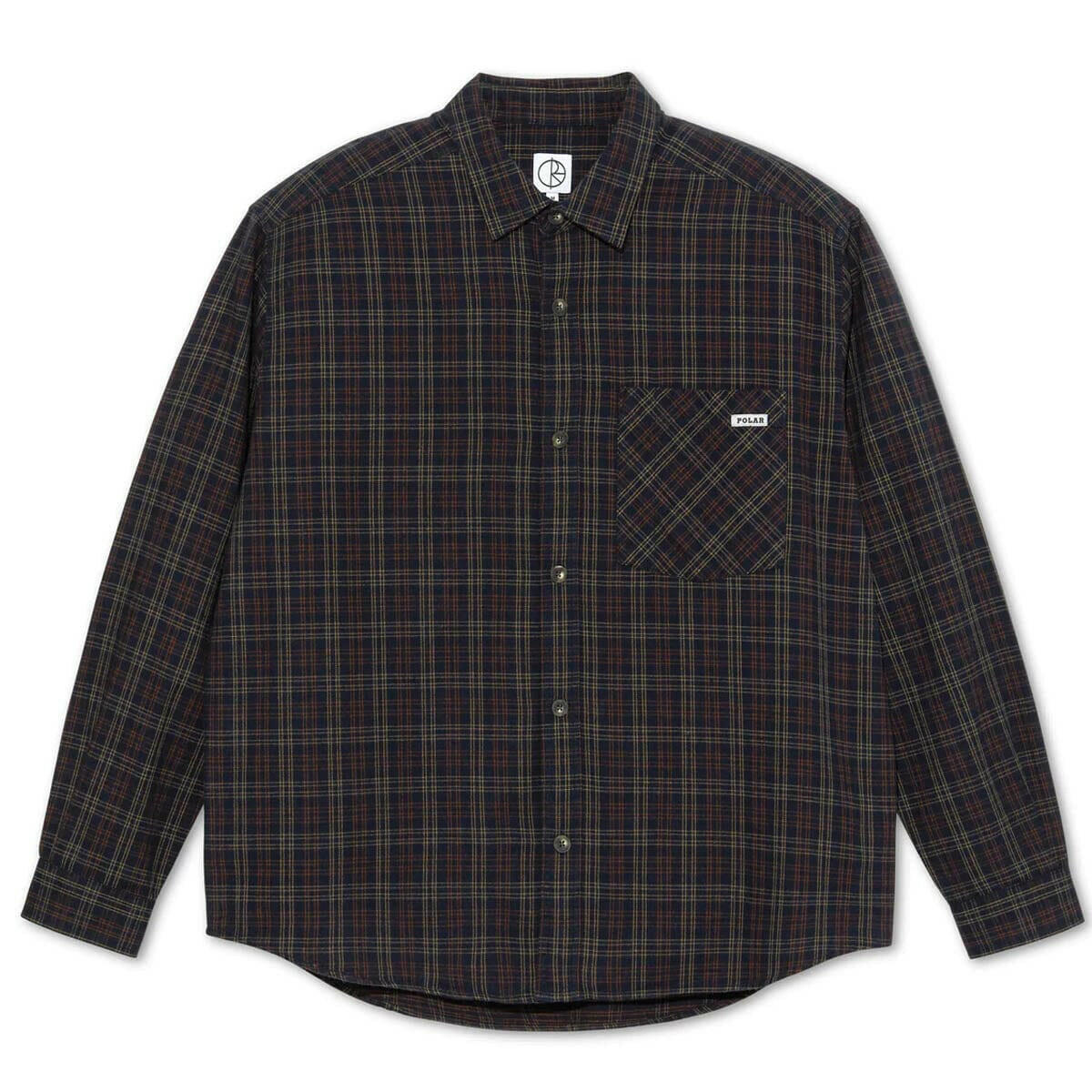 Polar - Mitchell Flannel Shirt Navy/Brown.