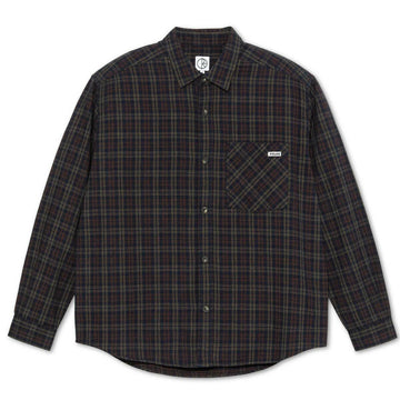 Polar - Mitchell Flannel Shirt Navy/Brown.