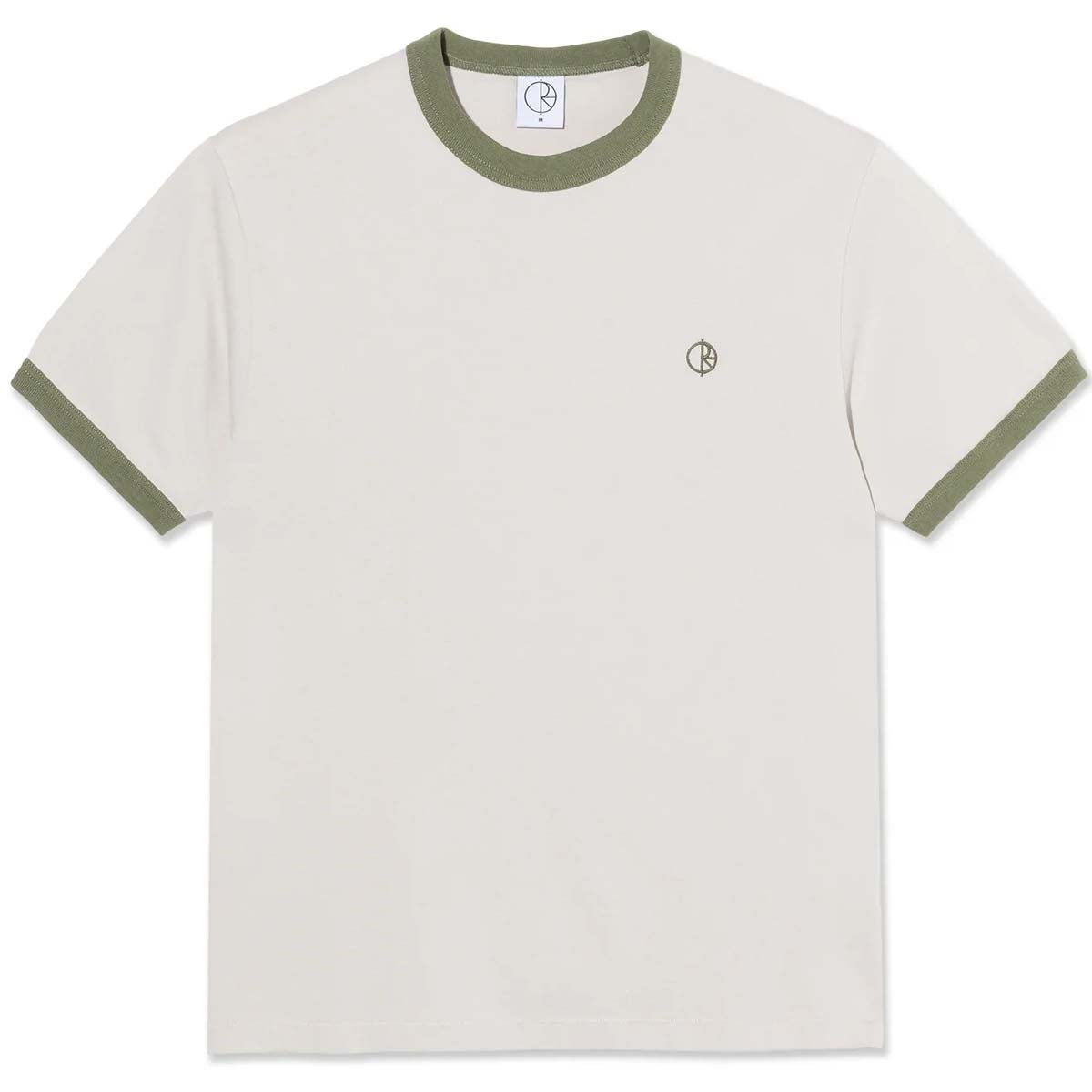 Polar Ringer Tee Pale Taupe/Army Green