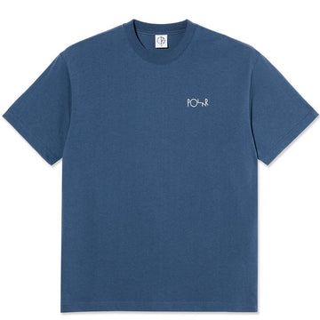 Polar Stroke Logo Contrast Tee Grey Blue Front