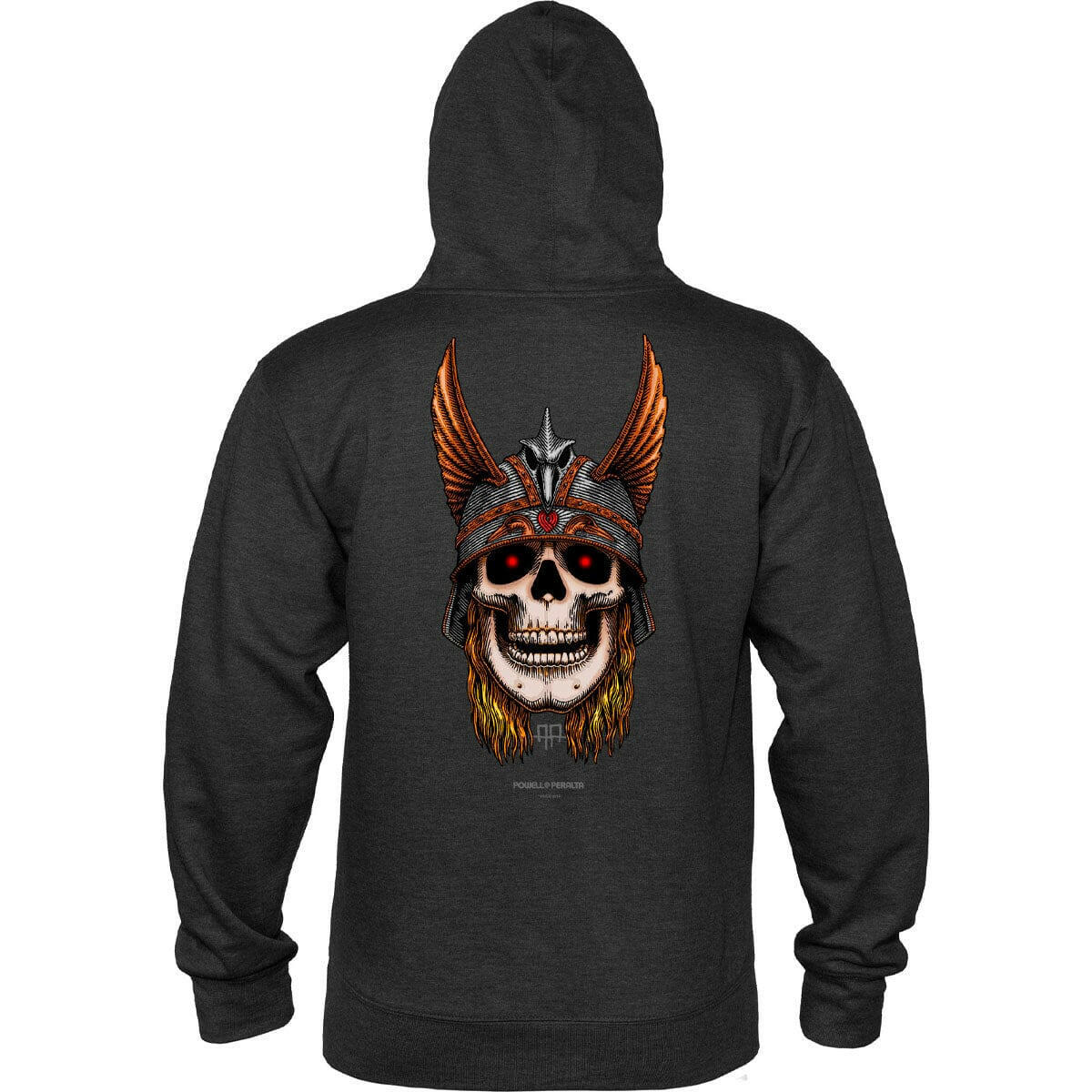 Powell Peralta - Andy Anderson Skull Hoodie Charcoal Heather.
