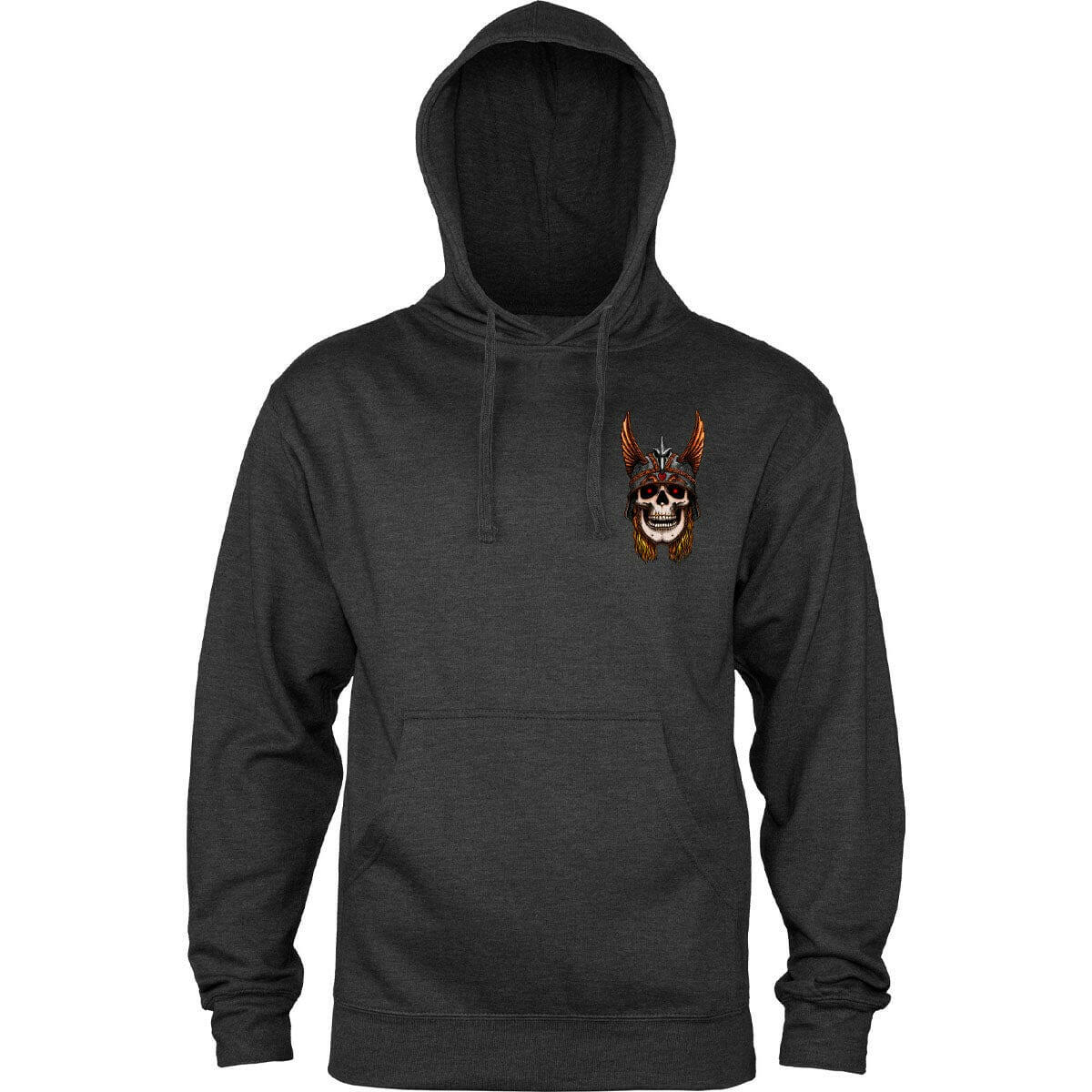 Powell Peralta - Andy Anderson Skull Hoodie Charcoal Heather.