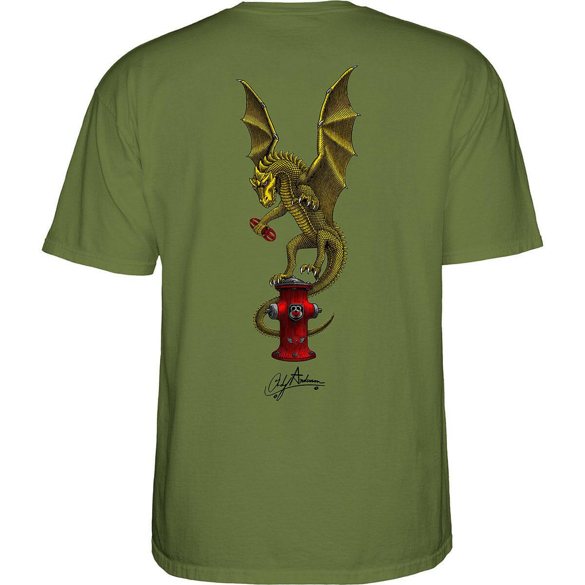 Powell Peralta - Andy Anderson Vajra Tee Military Green.