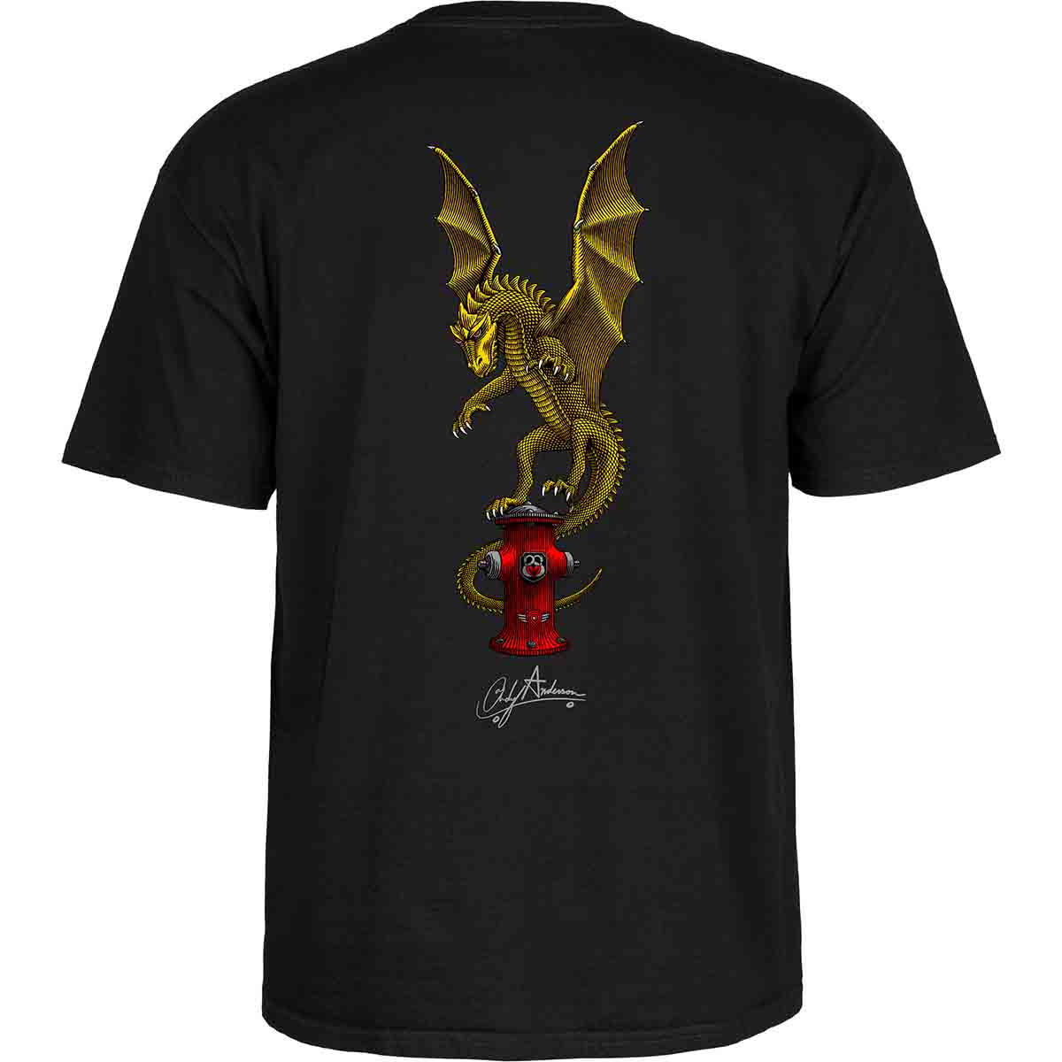 Powell Peralta Andy Anderson Hydrant Youth Tee Black Back