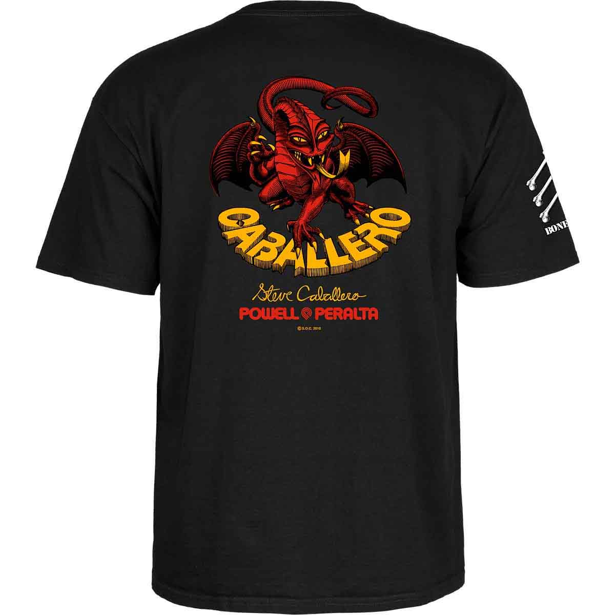 Powell Peralta Steve Caballero Bones Brigade 17 Tee Black Back