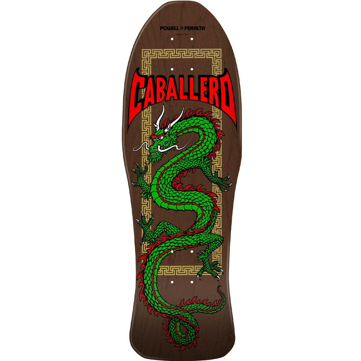 Powell Peralta - Steve Caballero Chinese Dragon Brown 10.0 Reissue Skateboard Deck.