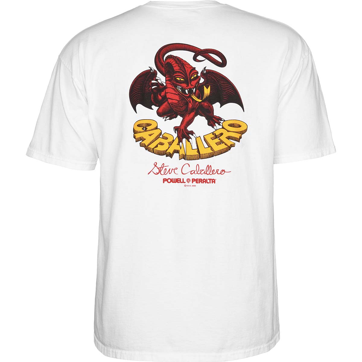 Powell Peralta Caballero Dragon II Tee White Back