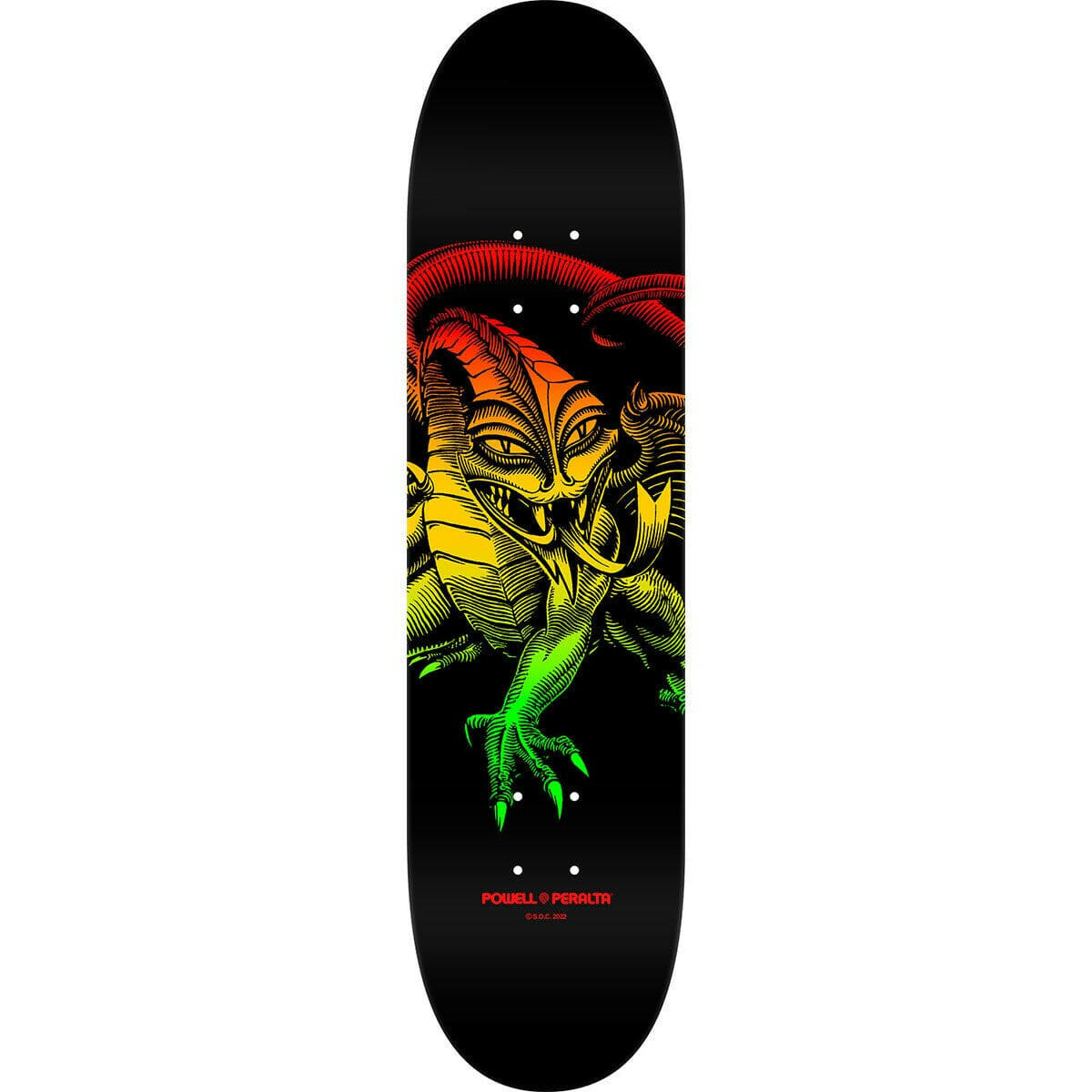 Powell Peralta - Steve Caballero Dragon Rasta Fade 248 8.25 Skateboard Deck.