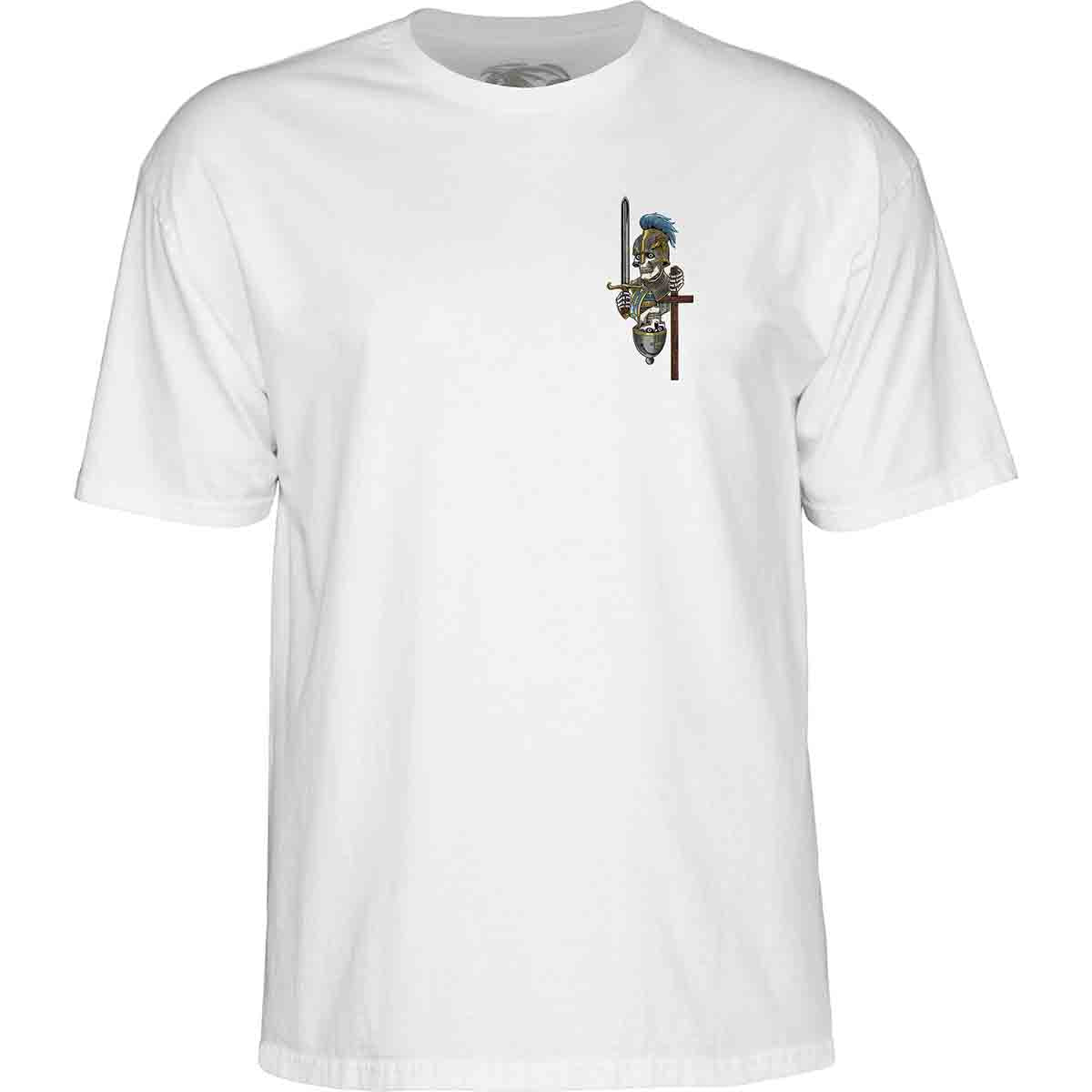 Powell Peralta Dan Corrigan Chess Skulls Tee White Front