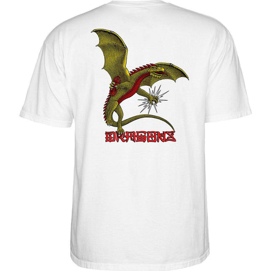 Powell Peralta - Dragon Logo Tee White.