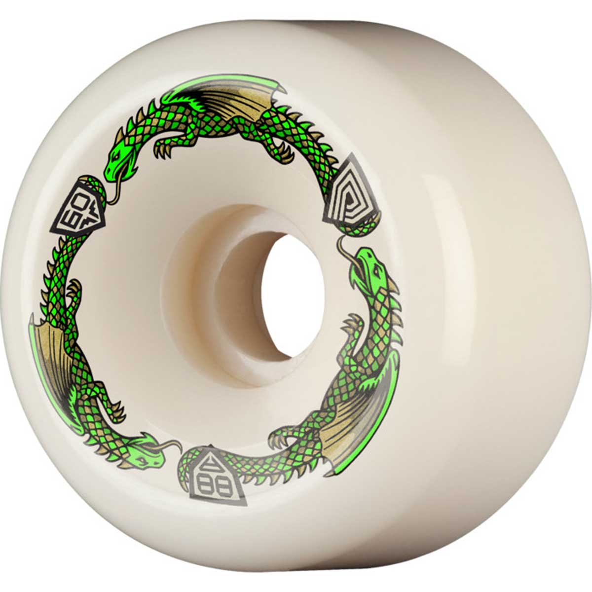 Powell Peralta Dragon Formula 60MM X 40MM 88A Skateboard Wheels Green Gold
