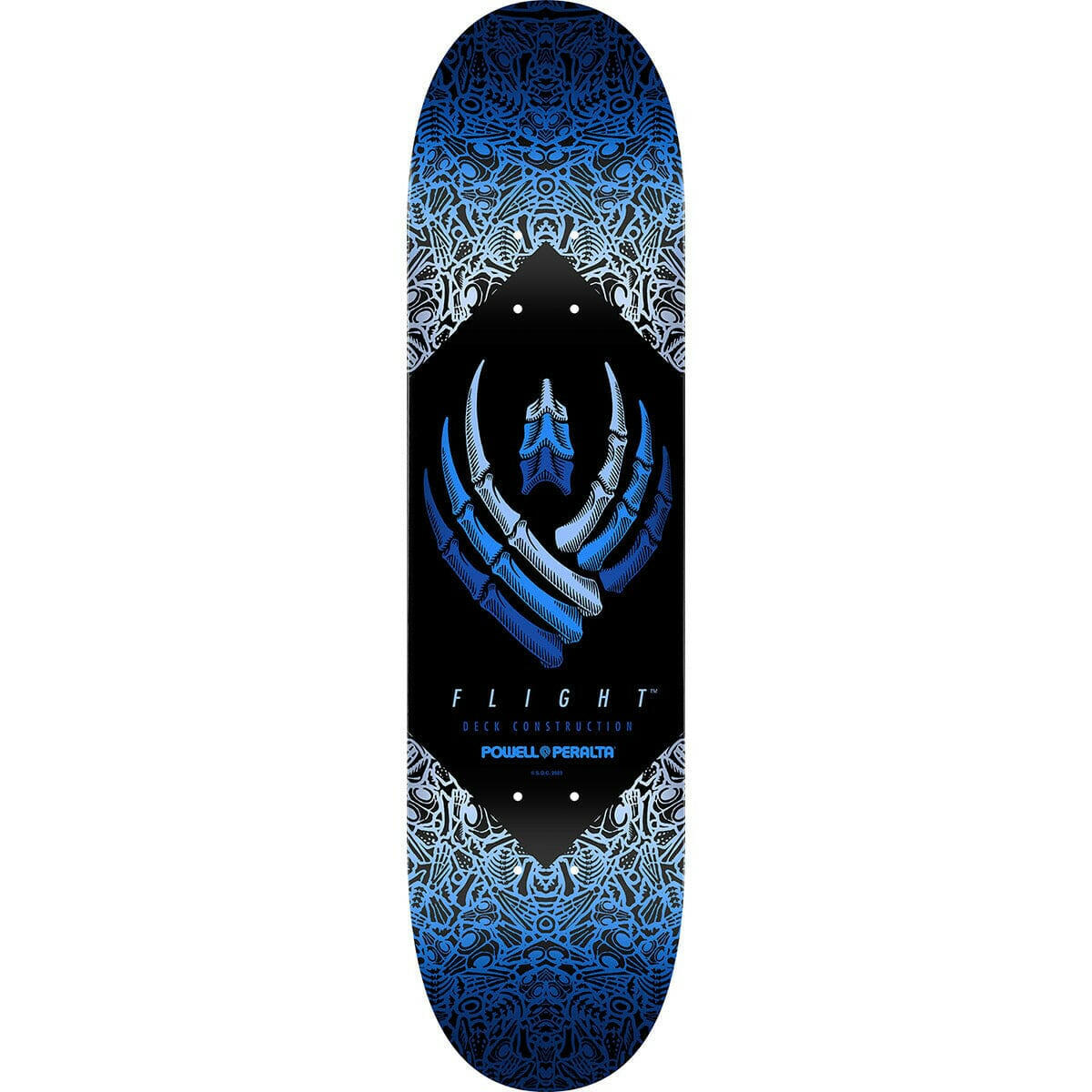Powell Peralta - Bones Blue Flight 246 9.0 Skateboard Deck.
