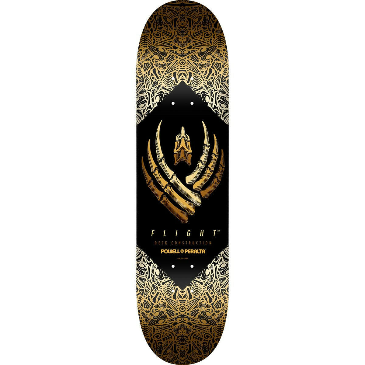 Powell Peralta - Bones Yellow Flight 245 8.75 Skateboard Deck.