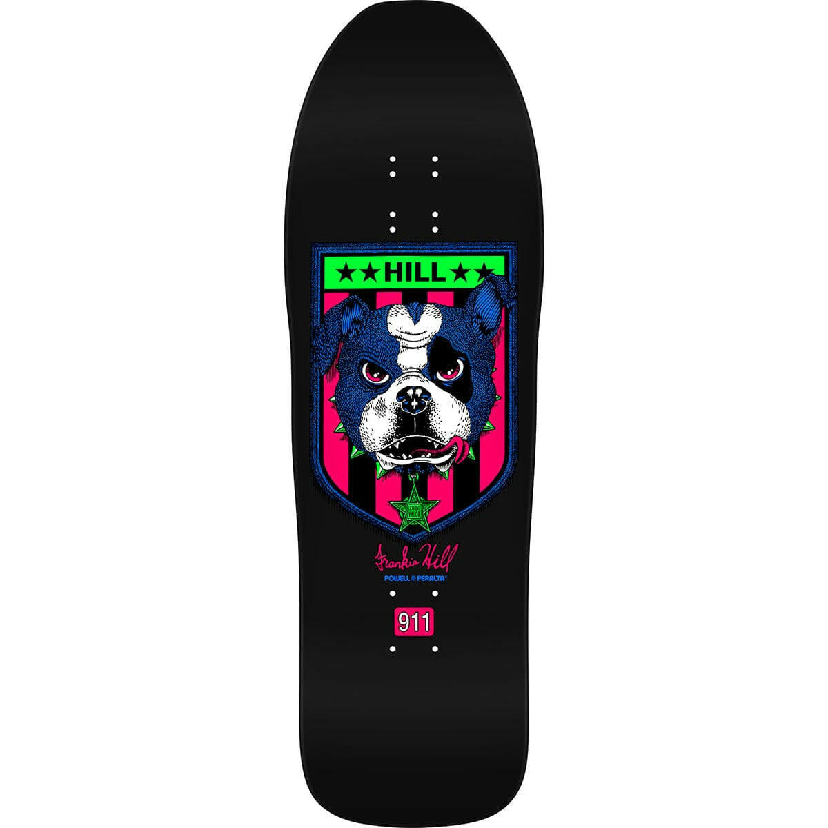 Powell Peralta - Frankie Hill Bulldog Black 10.0 Reissue Skateboard Deck.