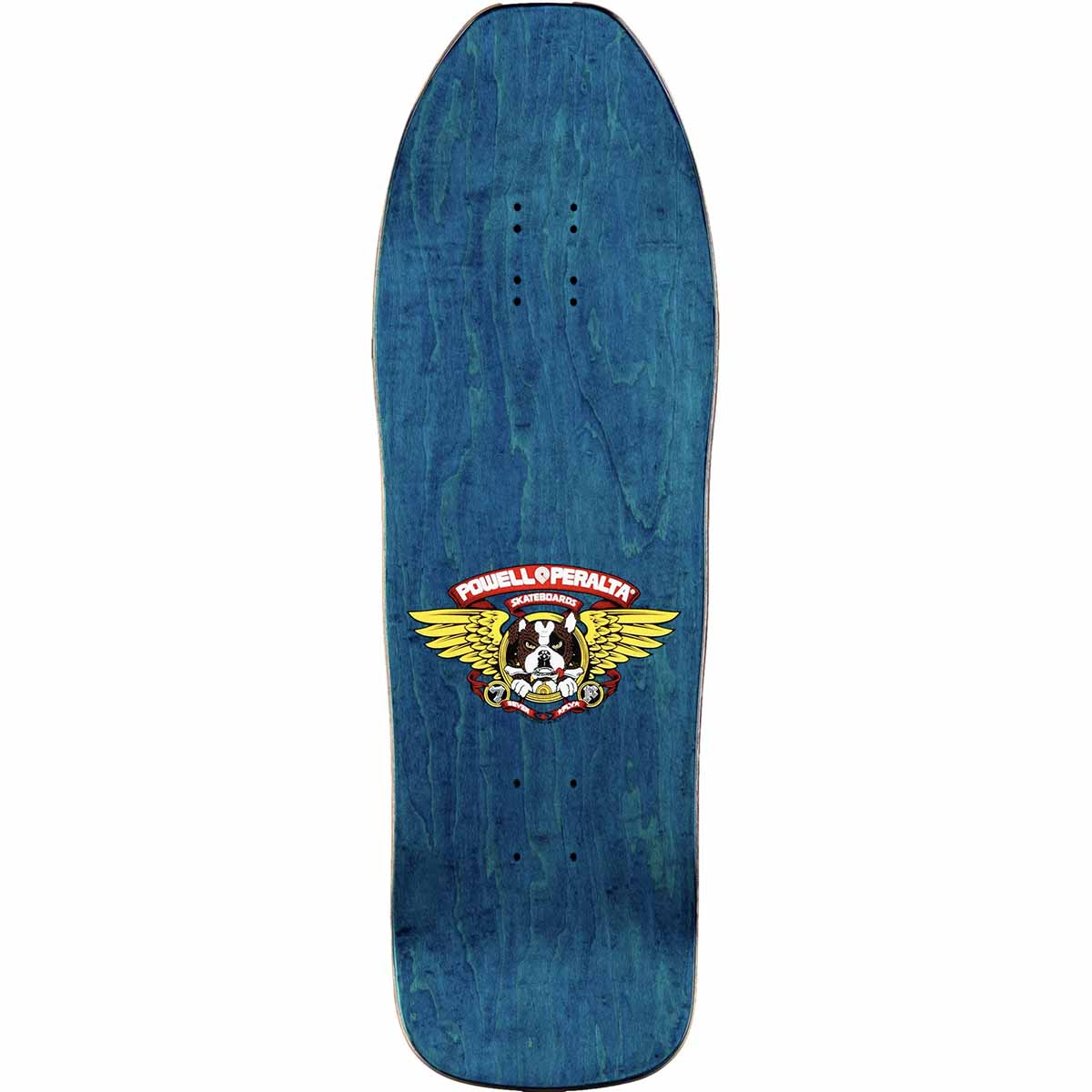 Powell Peralta Frankie Hill Bulldog Blue/Red Fade 10.0 Reissue Skateboard Deck Top