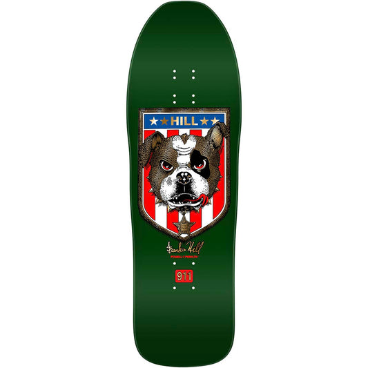 Powell Peralta Frankie Hill Bulldog Green/Gold Foil 10.0 Reissue Skateboard Deck