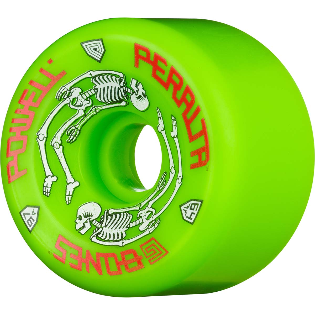 Powell Peralta - G Bones Green 64MM 97A Skateboard Wheels.