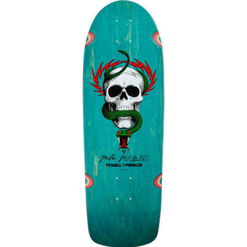 Powell Peralta - Mike McGill OG Skull & Snake Turquoise 10.0 Reissue Skateboard Deck.