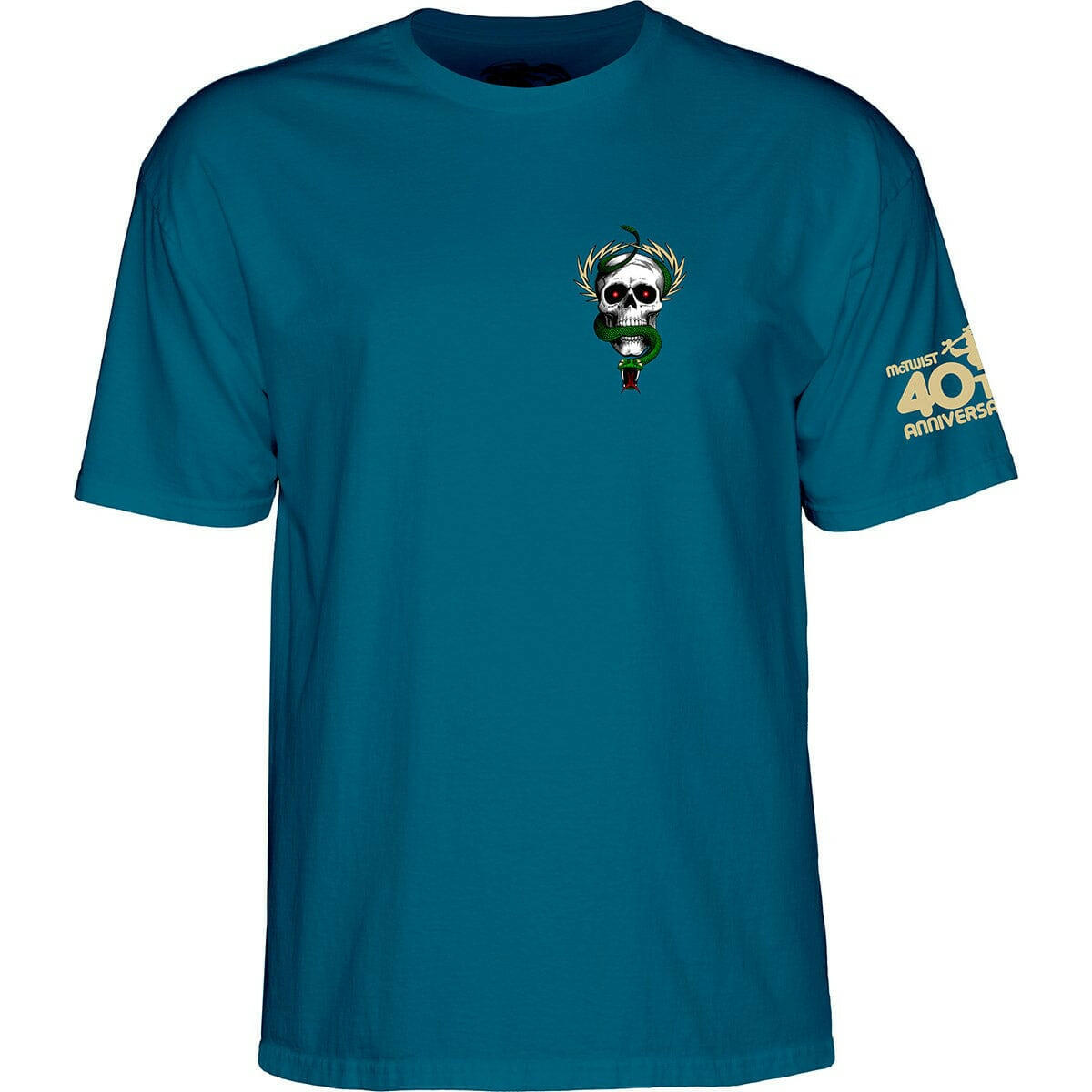 Powell Peralta - McGill Skull & Snake 40th Anniversary Tee Galapagos Blue.