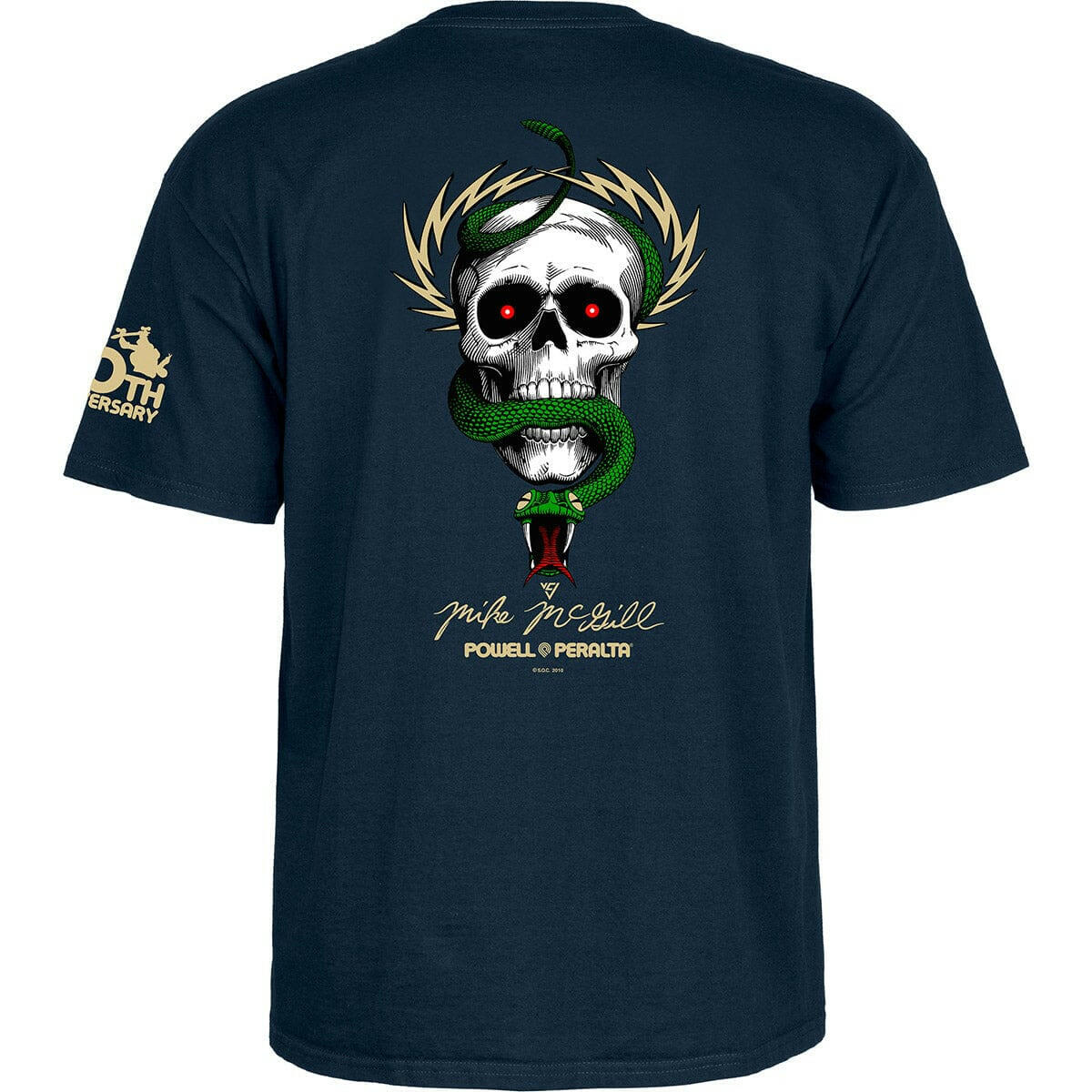 Powell Peralta - McGill Skull & Snake 40th Anniversary Tee Navy.