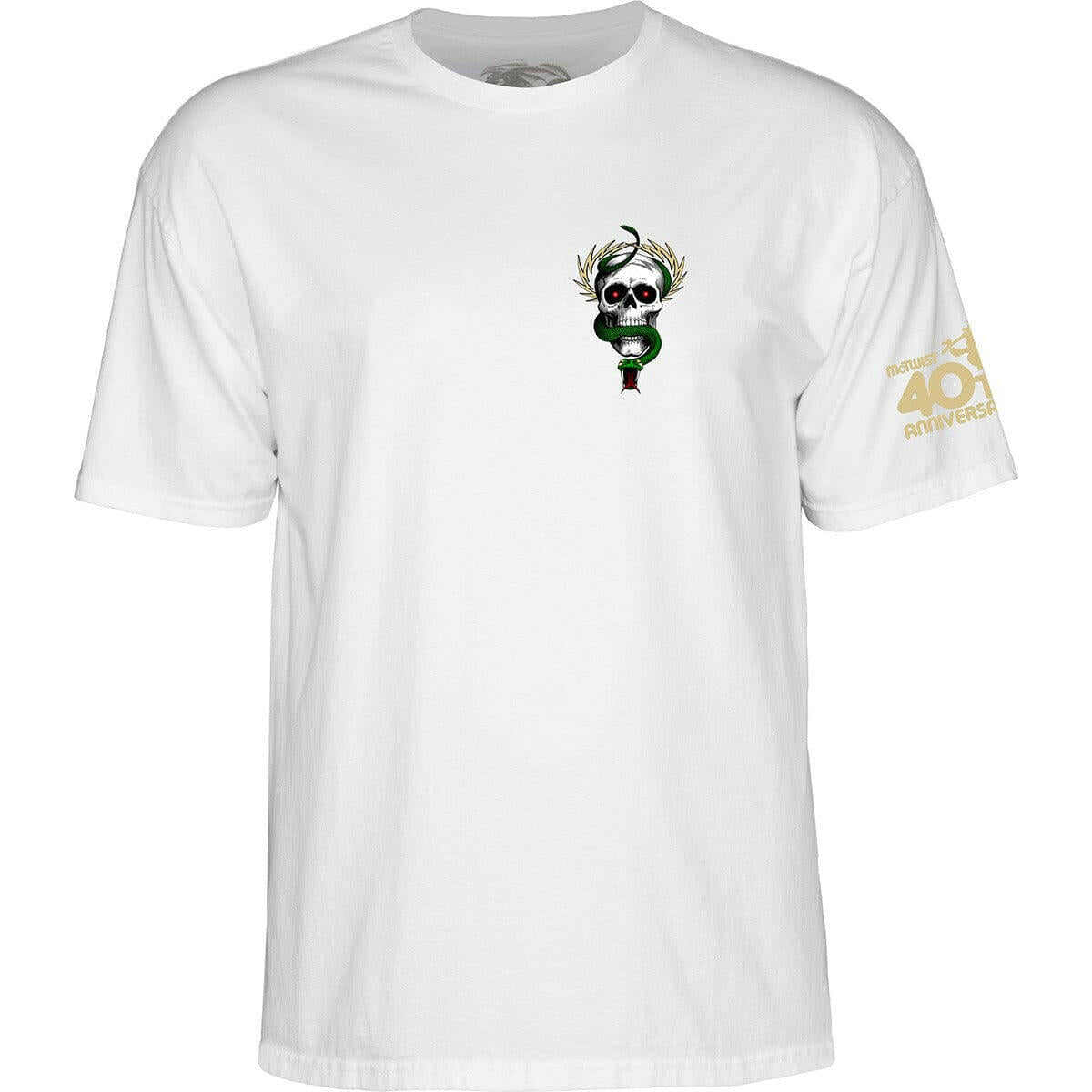 Powell Peralta - McGill Skull & Snake 40th Anniversary Tee White.