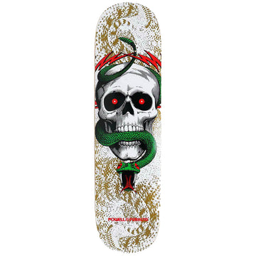 Powell Peralta Skull & Snake White/Metallic Gold 7.75 Skateboard Deck
