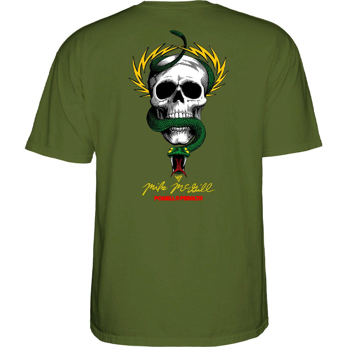 Powell Peralta - McGill Skull & Snake Tee Military Green.