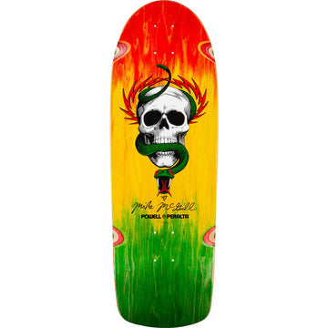 Powell Peralta Mike McGill Skull & Snake Rasta Fade 10.0 Reissue Skateboard Deck