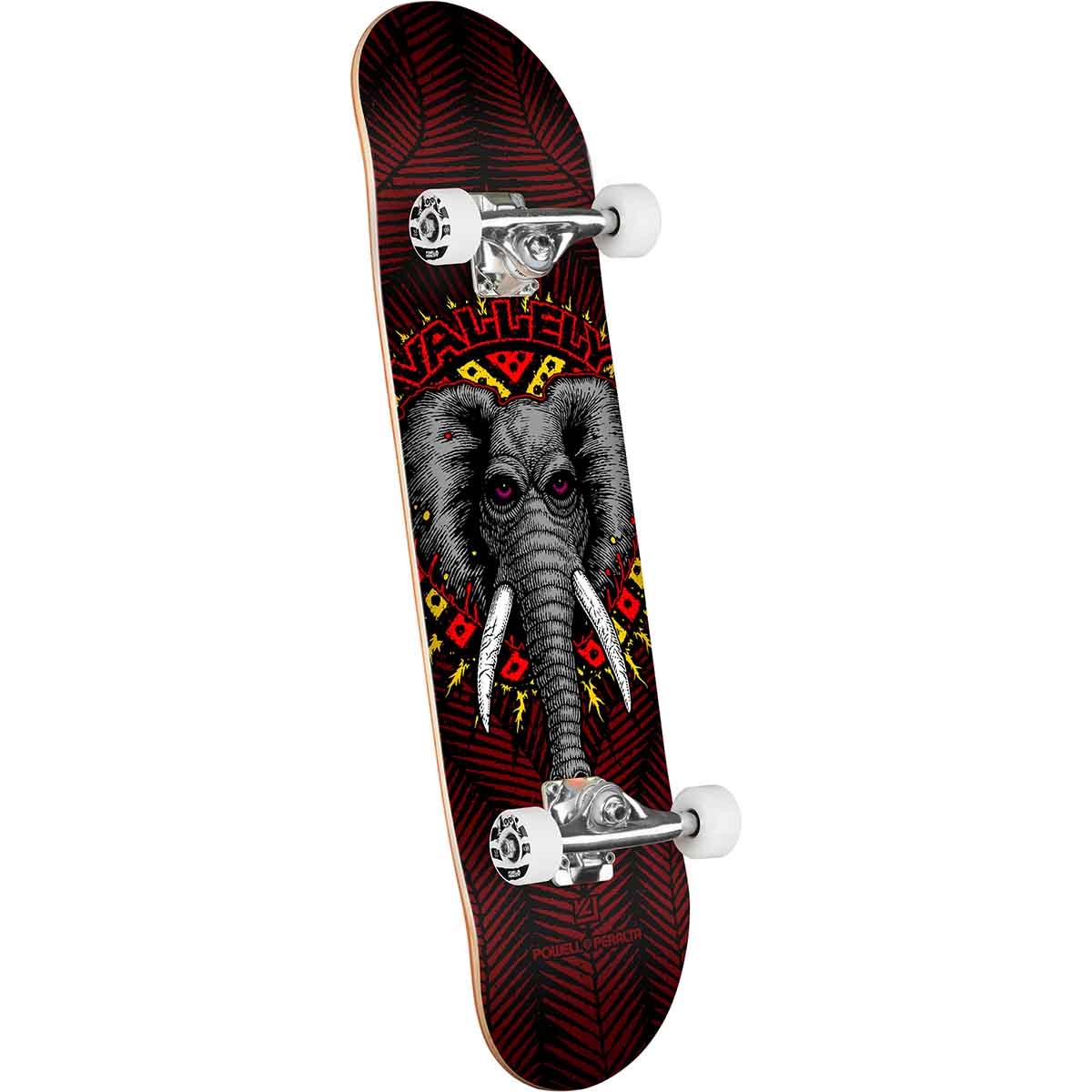 Powell Peralta Mike Vallely Elephant Black/Burgundy 8.0 Complete Skateboard