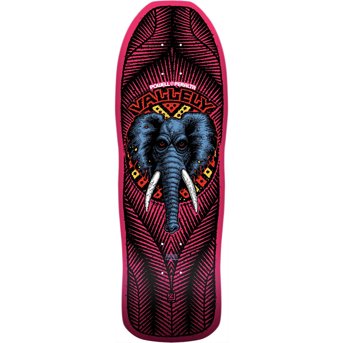 Powell Peralta Mike Vallely Elephant Pink 10.0 Reissue Skateboard Deck