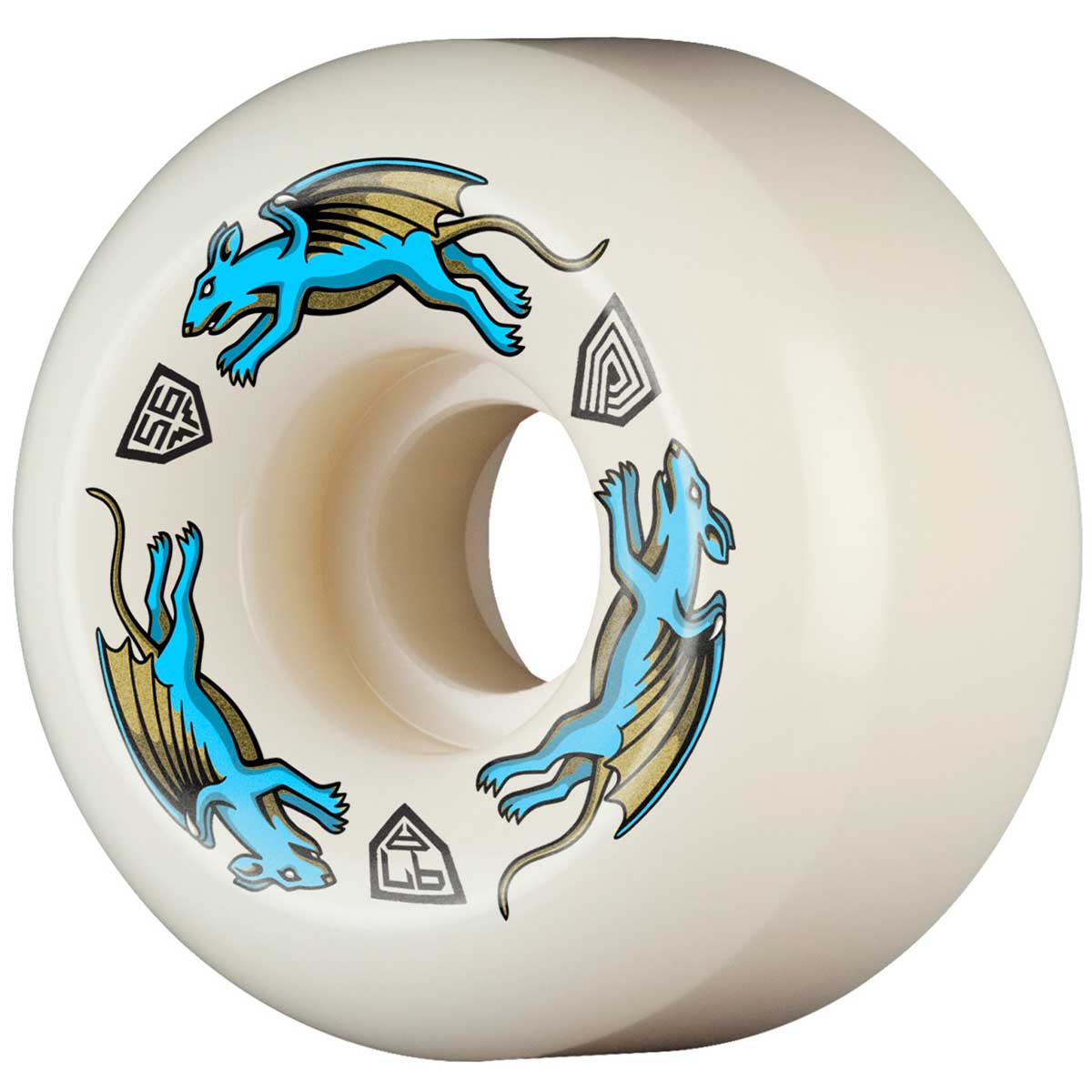 Powell Peralta -ano Rats AV6 Asymmetrical 56MM X 36MM 97A Skateboard Wheels