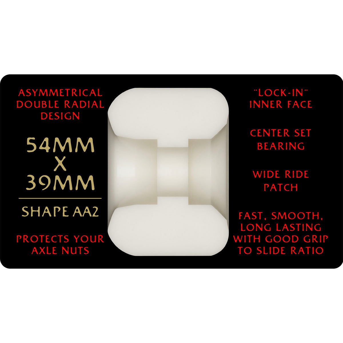 Powell Peralta Nano Rats AA2 Asymmetrical 54MM X 39MM 93A Skateboard WheelsmInfo