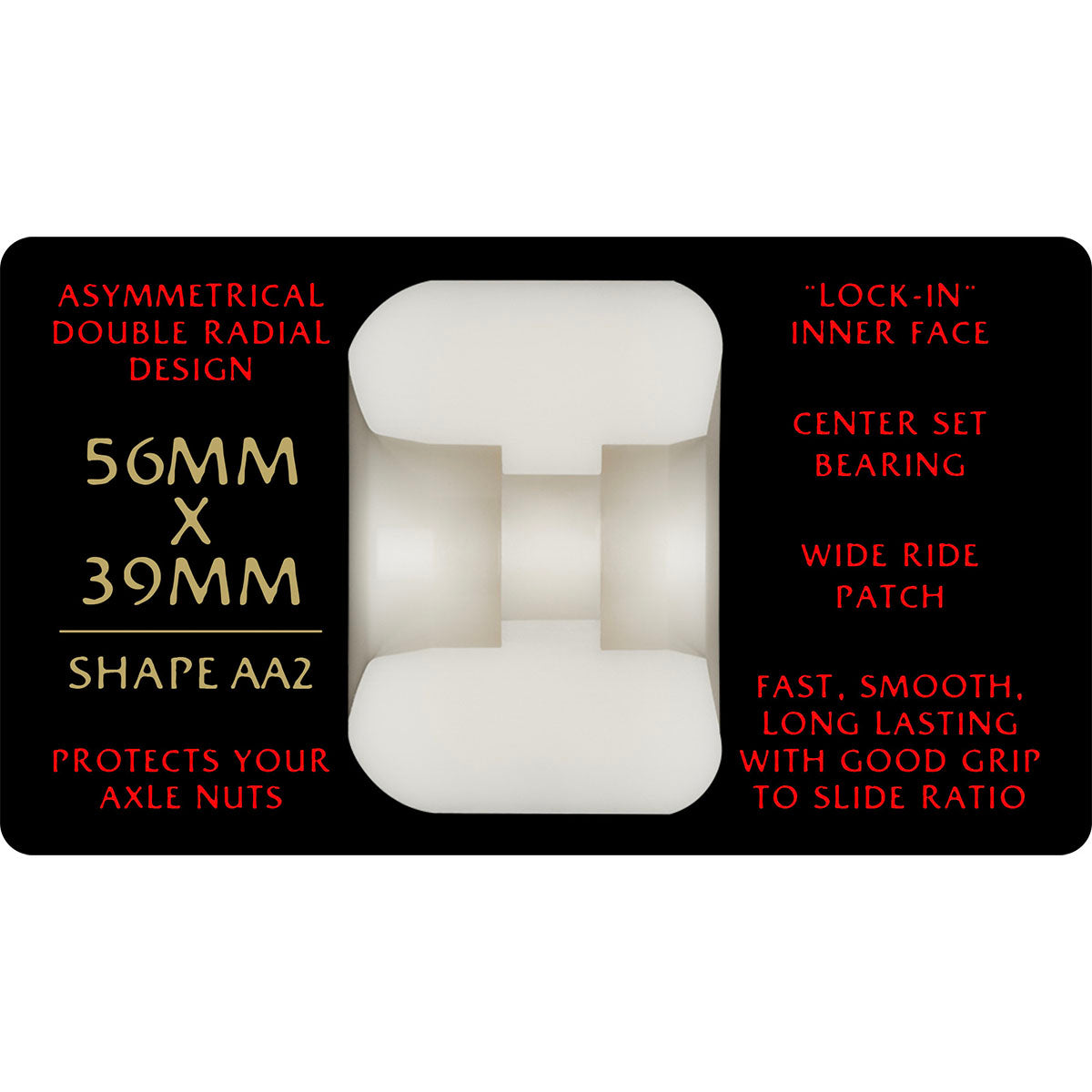 Powell Peralta Nano Rats AA2 Asymmetrical 56MM X 39MM 93A Skateboard Wheels Info