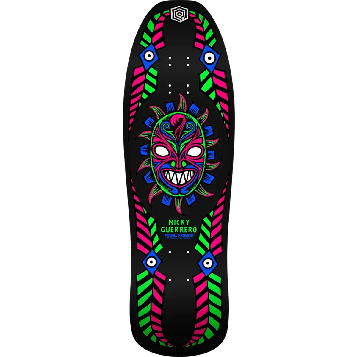 Powell Peralta Nicky Guerrero Mask Blacklight 10.0 Reissue Skateboard Deck