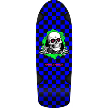Powell Peralta - OG Ripper Checker Blacklight 10.0 Reissue Skateboard Deck.