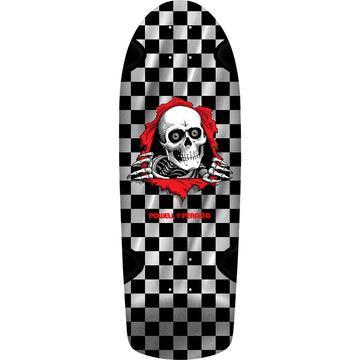 Powell Peralta - OG Ripper Checker Silver Foil 10.0 Reissue Skateboard Deck.
