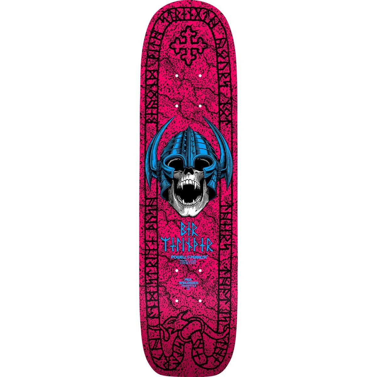 Powell Peralta - Per Welinder Nordic Skull Freestyle Pink 7.25 Reissue Skateboard Deck.