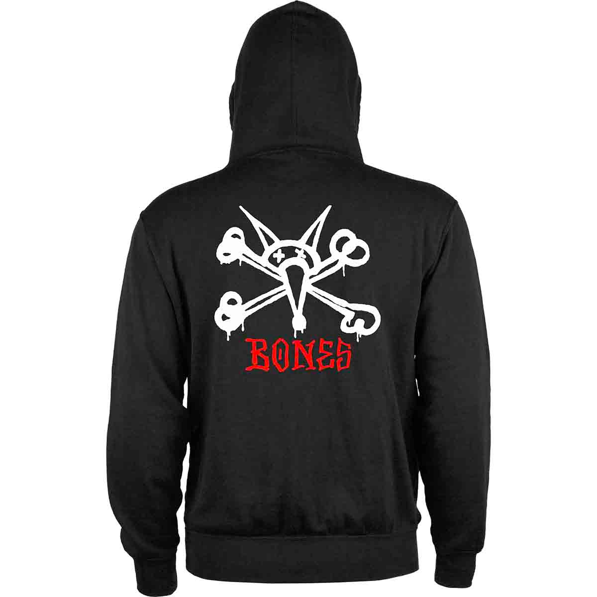 Powell Peralta Rat Bones Hoodie Black Back